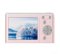 Zoegneer Digital Camera 4K 50MP with 2.8 Inch HD Screen 16X Zoom Anti Shake Fill Light Portable Compact Camera for Photography Vlogging White(Pink)