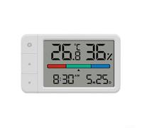Zoegneer Digital Indoor Thermometer Hygrometer with High Precision Sensor for Temperature and Humidity Measurement Multi Function LCD Display Shows Temperature Humidity and Time W