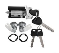 Zoegneer Door Lock Cylinders Set for Ignition Switch with Keys for Ford F-150 F-250 F-350 Econoline 1992-1996 OEM F2UZ1522050A Driver Passenger Side Keyed Alike Replacement