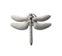 Zoegneer Dragonfly Single Hole Handle Zinc Alloy Door Knobs Children Room Cabinets Handle, Gold/Silver/Ancient Bronze Colors(Silver)