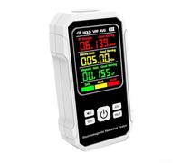 Zoegneer Electromagnetic Radiation Detector for RF Electric & Magnetic Field Strength Testing, 50MHz-5GHz Frequency Range with Color Screen, Audible Alarm & Data Lock for Home Off(white)