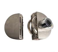 Zoegneer Fingerprint Glass Door Lock Electronic Intelligent Stainless Steel Security System with Mechanical Key for Single and Double Doors Home Office Retail(A)