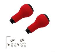 Zoegneer Fishing Reel Handle Knob Grip with EVA and Rubber Cork for DAIWA Series Reels Including FORSTELLA, TWINPOWER, and for VANFORD Supporting Easy Replacement (2set red)