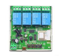 Zoegneer For Tuya For ZigBee 4CH Relay Module Smart Control Switch With Voice And App Remote 4 Gang Wireless Switch Relay For Home Automation (AC85-250V)