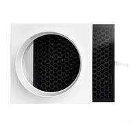 Zoegneer Fresh Air Ventilation System HEPA Duct Air Filter Box For PVC PE Pipes Dust Pollens Insect Removal Air Purifier With Activated Carbon Pre-Filter (160mm)