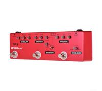 Zoegneer Guitar Multi Effects Pedal 6-in-1 with Delay Chorus Distortion Overdrive Booster Buffer Metal Shell True Bypass for Electric Guitar Bass Live Studio Recording