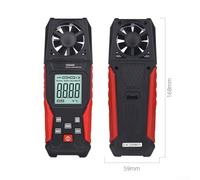 Zoegneer High Accuracy Digital Handheld Air Velocity Meter And Thermometer, Measures 0.1-30 M/s Supports M/s Km/h Ft/m Mile/h Knots, Data Hold Auto Power Off