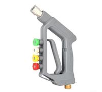 Zoegneer High Pressure Cleaning Nozzle Accessory Handle 4000 PSI with Quick Connection and Four Spray Patterns for Car Wash and Outdoor Use Copper Stainless Steel and Plastic