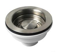 Zoegneer Kitchen Sink Basket Strainer Waste Stainless Steel PP Material 114mm Outer Diameter Fits 83 90mm Opening For 45 2mm Drain Pipe Easy Installation Brushed Finish Drainer A