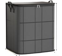 Zoegneer Large Capacity Waterproof Storage Bag with Thick Non Woven Fabric Two Way Zipper and Handles for Quilts Clothes and Travel in Grey 50x40x50cm 50x50x60cm 60x50x70cm(180L [60 * 50 * 70])