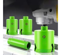 Zoegneer M10 Thread Vacuum Brazed Emery Core Drill Bit Dry for Tile Granite Marble Stone Hole Opener 20mm 25mm 30mm 35mm 40mm 42mm 45mm 50mm 55mm 60mm Green(45mm)