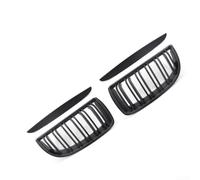 Zoegneer Matte Black Double Line Front Grille for BMW 3 Series E90 E91 2006-2008, ABS Air Intake Bumper Grill Replacement, Enhanced Airflow Styling, OEM 51137120008 51137120007