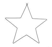 Zoegneer Metal Black Star Shaped Wreath for RING Large Garland Hoop DIY Five-pointed Star Hoop Star Iron Dreamcatcher Holiday Decoration(40cm)