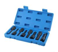 Zoegneer Metric Socket Wrench Set 12 Point 1 2 Inch Drive Compatible Bits M5 M6 M8 M10 M17 M19 Heat Treated Metal for Pneumatic Ratchet and Tools with Portable Sto