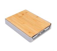 Zoegneer Multi Functional Non Slip Cutting Board with Removable Foldable Tray Plastic Kitchen Chopping Board For Food Preparation and Storage Sustainable Material