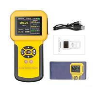 Zoegneer Nuclear Radiation Detector Rechargeable Counter for Gamma Beta X-Ray with 2.5 Inch LCD Display Intelligent Alarm and Graph 1100mAh Battery Yellow