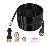 Zoegneer Pressure Washer Hose Kit 15m or 20m High Pressure Pipe Cleaning Hose For Karcher K2 to Models Includes Rotating Nozzle Swivel Nozzle Adapter Connectors and Raw Tape fo(20m)