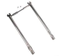 Zoegneer Propane Gas Stove Burner Grill 304 Stainless Steel for Weber I & II 200 Series Front Control Tube with Two Main Burners and One Crossover Burner Even Heat Distribu