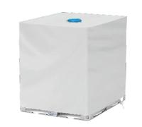 Zoegneer Protective Cover For IBC Tank 1000L Container Ton Bucket Rainproof Cover And Sunshade Cover With Insulating Foil And Functional Access Flaps For Outdoor Storage(silver)