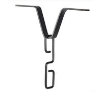 Zoegneer Rain Chain Gutter Adapter V-Shaped Hook Iron Hanger for Standard Gutters Black Zinc Coated 6.2 Inch Length Water Diverter Tool(black)