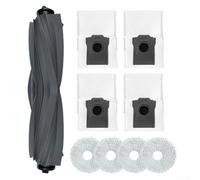 Zoegneer Replacement Parts Kit For Mova E40 Ultra Robot Vacuum Cleaner Includes 1 Nylon Roller Brush 4 Microfiber Mop Pads and 4 Large Capacity Dust Bags with Multi Layer Meltblow