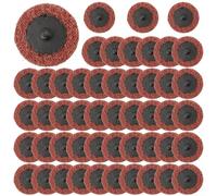 Zoegneer Sanding Discs 2 Inch Medium 50 Pack Aluminum Oxide Nylon Scrim Roll Lock for Angle Die Grinder Straight Die Grinder and Air Die Grinder for Stainless Steel Alloys Non Fer