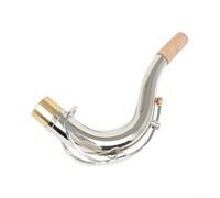 Zoegneer Saxophone Neck Bent Neck Tenor Saxophone Brass 27.5mm Diameter For Most Tenor Saxophone.(Silver)
