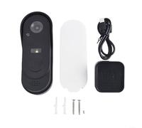 Zoegneer Smart WiFi Video Doorbell Camera With Two-Way Audio Intercom PIR Motion Detection IP65 Waterproof Real-Time Video Night Visions For Home Security Black
