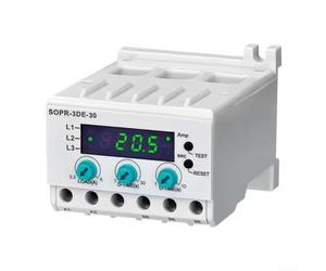 Zoegneer SOPR-3DE Digital Current Protection Relay for Low-Voltage Induction Motors Up to 600V N-Type Fail-Safe Output 220V Models 6A 30A 60A 120A Din-Rail Mountable(30A 220V)