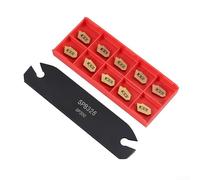 Zoegneer SPB26-3 26Mm Parting Off Blade Cutting Blade Grooving Cutting Tool With 10 GTN-3 SP300 Carbide Inserts For Metalworking CNC Lathe