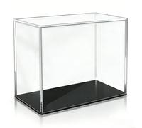 Zoegneer Stackable Acrylic Display Case for Elite Trainer Box with Museum Black Base Scratch Resistant Dustproof Storage Holder for Card Collectors 7 87x7x3 93 Inches