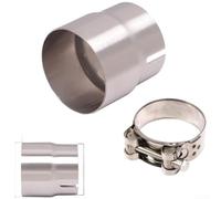 Zoegneer Stainless Steel 304 Motorcycle Exhaust Pipe Reducer Adapter 51mm to 52mm 54mm 56mm 58mm 62mm Silver Precision Fit Connector For Various Bike Models Easy Installation Rust(51 To 56 Interface)
