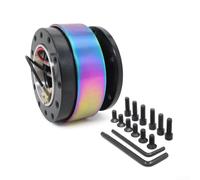 Zoegneer Steering Wheel Quick Release Adapter for Car Modification Racing Use Metal Ball Bearing Compact 576g 9x9x9cm Titanium Gold Purple Colorful(Colorful)