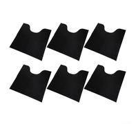 Zoegneer U Shaped Washable Toilet Training Mat 6 Pack Reusable Rubber Felt Floor Protector for Potty Training Commercial Restrooms and Guest Bathrooms Deep Gray(A)