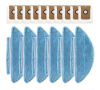 Zoegneer Vacuum Cleaner Dust Bag And Mop Cloth Kit Replacement Accessories For Lubluelu SL60D SL61 SD80 Nonwoven Fabric Efficient Dirt and Debris Collection for Home Cleaning Whit(B)