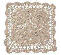 Zoegneer Vintage Crocheted Tablecloth With Square Lace Pattern Vintage Square Crochet Tablecloth For Home Decoration(40 * 40cm Beige)