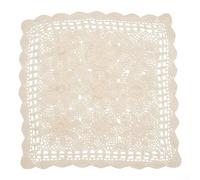 Zoegneer Vintage Crocheted Tablecloth With Square Lace Pattern Vintage Square Crochet Tablecloth For Home Decoration(60 * 60cm Beige)