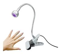 ZOELASS Gel X led UV Nail lamp- 360° Flexible Arm with Clip-On Base, 5V USB gooseneck UV lamp for Gel x Nails Tips, Gel Nail Polish & Nail Art - Includes Protective Finger Bandages