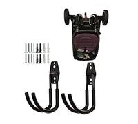zoele Baby Stroller Hanger, 2 Pcs Black (Polyvinyl Chloride, Alloy Steel), Wall Mount, Heavy Duty Garage Tool Storage Organizer Utility Hooks, 77 lbs Weight Capacity, Stroller Holder