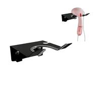 zoele Wall Mount Handheld Garment Steamer Holder, Portable Fabric Steam Iron Holder Rack, Handheld Hanging Steam Ironing Machine Wall Hanger Hook (Black)