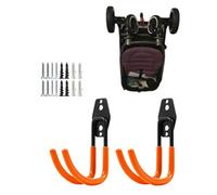 Zoele Wall Mount Stroller Hanger - Baby Stroller Rack Holder, Steel Garage Tool Storage Organizer Utility Hooks (2 Pcs Orange)