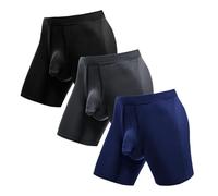 Zoelizece Dual Pouch Mens underwear Elephant Trunk Boxer Briefs Lifting Athletic Supporter, Bgb-3, 3XL