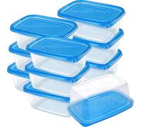 ZOENHOU 12 PCS 1000ml Food Storage Containers, Microwave Freezer Dishwasher Airtight Containers with Lids for Storage, Rectangle Plastic Portion Box for Refrigerator, Work,Travel