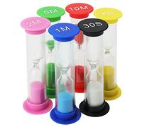 ZOENHOU 12 PCS Sand Timer Set, Colorful Hourglass Timer, 6 Colours 30sec 1min 2mins 3mins 5mins 10mins Clock Timer, Sandglass Sand Countdown Time for Classroom Home Office
