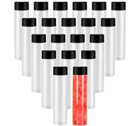 ZOENHOU 20 Pack 350ml 12oz Clear Plastic Juice Bottles, Empty Drink Bottles with Black Lids, PET Material, Reusable, Secure Seal, Ideal for Drinking, Picnic, Serve, Home Storage