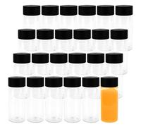ZOENHOU 24 Pack 300ml Plastic Juice Bottles, Empty Juice Bottles with Lids, Clear PET Smoothie Drink Bottles with Black Lids for Water, Beverages, Milk