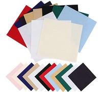 ZOENHOU 24 PCS 15 x 15cm Embroidery Fabric, Aida Cloth14 Count Cross Stitch Fabric, Small Cross Stitch Material for Beginners, Embroidery Crafts, 12 Assorted Colors