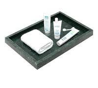 ZOENHOU 30 x 20cm Natural Marble Stone Tray, Rectangle Bathroom Toilet Tank Storage Tray, Decorative Vanity Holder for Coffee Table, Sink Countertop