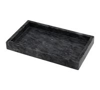 ZOENHOU 30 x 20cm Natural Marble Stone Tray, Wave Grey Rectangle Bathroom Tray Toilet Tank Storage Tray, Decorative Vanity Tray Holder for Coffee Table, Sink Countertop