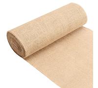 ZOENHOU 30CM x 10M Hessian Ribbon, Hessian Fabric Roll Natural Jute Burlap Ribbon Roll for Table Decoration, Party, Craft
